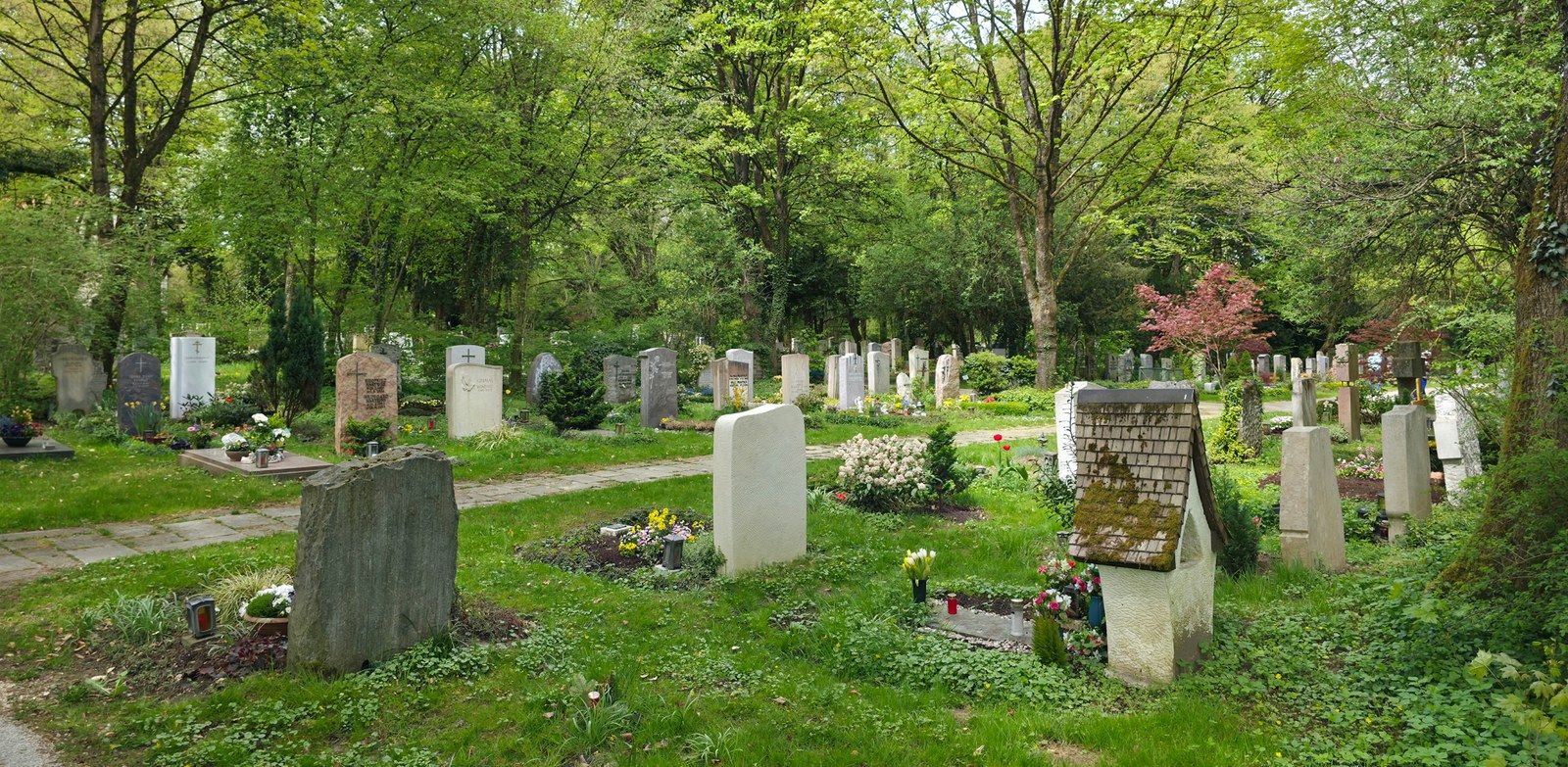 Teilansicht des Waldfriedhofs Freising – Waldfriedhof Freising